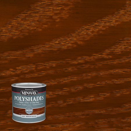 MINWAX PolyShades Semi-Transparent Gloss American Chestnut Oil-Based Polyurethane Stain and Polyuret 214754444